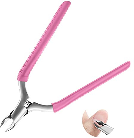 CGBE Corta Cuticulas Profesional, Cortacuticulas Afiladas de Acero Inoxidable, Pinza Cuticulas con Mango Antideslizante para Eliminación Precisa del Exceso de Cutículas y Piel Muerta