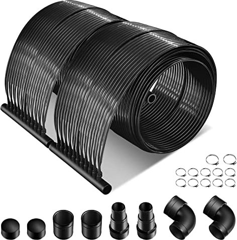 TANGZON 3/5/6x0.75m Solar Pool Heater, 2PCS Polyethylene Swimming Pool Heating Panels with Accessories, Inground/Above Ground Pool Warmer Equipment for 12900/21500/25800L Water Capacity (3x0.75m)