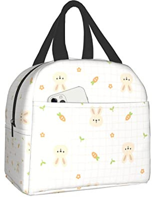 XVBCDFG Fiambrera con diseño de conejito y zanahoria