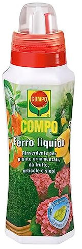 La zappa Concime a base di Ferro liquido per piante da Giardino e Balcone ingiallimento fogliare 0,5 lt