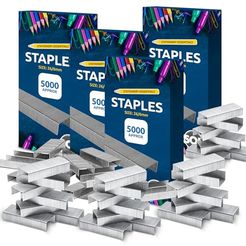 SOL 20000pk Staples 26/6 Standard - Compatible with Standard Staplers