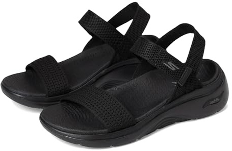 Skechers GO Walk Arch FIT 2.0 Sandal, Sandalia Mujer, Black, 38 EU