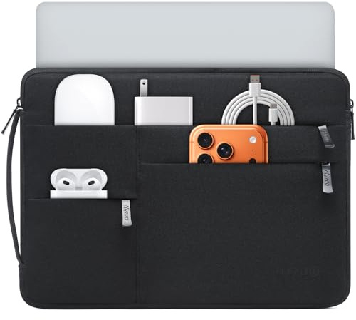 HYZUO 13,3-14 Pouces Housse Sacoche Ordinateur Portable pour MacBook Pro 14 M5-M1 A3426 A3427 2026-2021, MacBook Air/Pro 13, 13,8-13,5 Surface Laptop/Book, 13 HP Dell Lenovo Asus, Noir