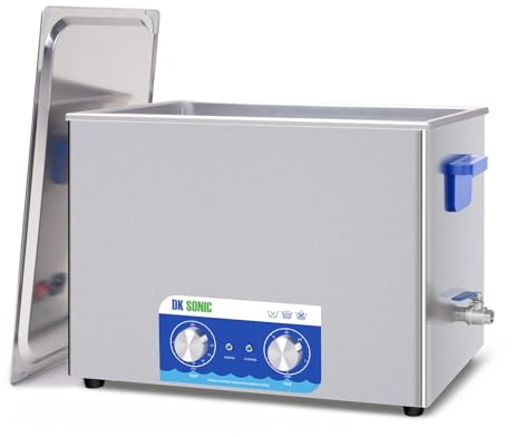 DK SONIC Limpiador Ultrasónico, 37L 720W Limpiador Sónico con Calentador y Temporizador Mecánico, Limpiador Ultrasónico de Carburadores para Limpiar Pistolas, Motores, Cadenas (Cesta Incluida)