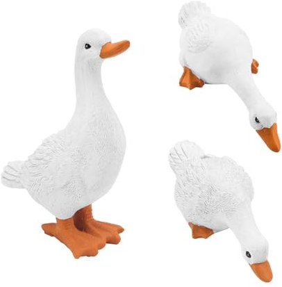 Seahelms Set of 3 Duck Statues Resin Animal Garden Sculptures Decorations Garden Ornaments Outdoor for Patio,Balcony,Yard