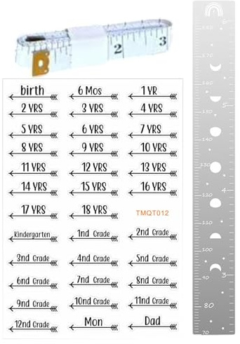 Height Measuring Ruler | Growth Curve | Height Measurement Mirror Ruler | Mirror Growth Chart Puzzle Pieces Growth Chart for Ruler