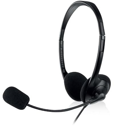 glowster Auriculares con micrófono estéreo, Sonido Claro y diseño cómodo, Ideales para Llamadas y Entretenimiento.