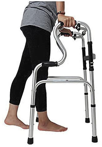 Déambulateur Pliable et réglable en Hauteur pour Personnes âgées, déambulateur à roulettes en Aluminium pour Tapis d'intérieur