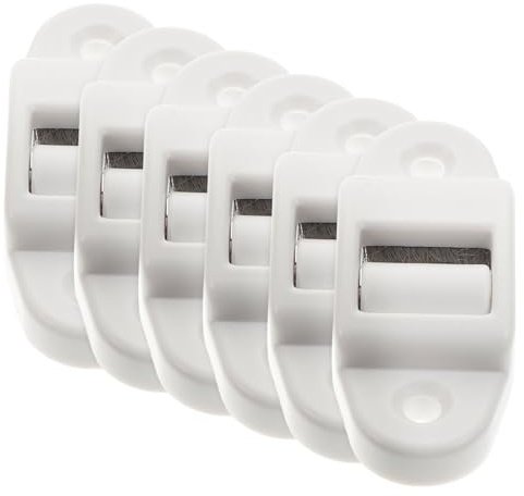 Warmhm Replacement Belt Guide Roller Shutter Accessory 14mm Surface-mounted Strap Belt Guide for Roller Shutter Curtains with Cleaning Brush 6pcs Set