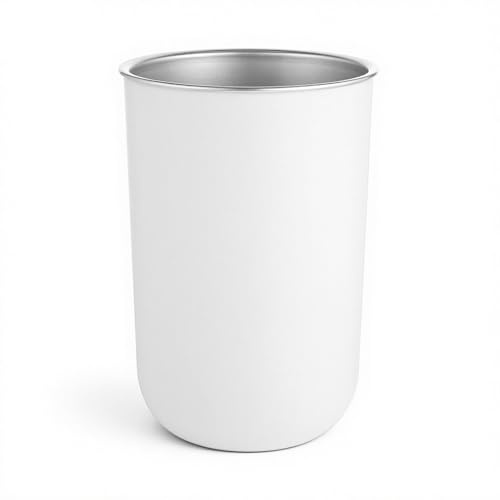 FdcLixuvol Stainless Steel Mouthwash Cups, 12oz/350ml White Metal Drinking Cup Toothbrush Cup Reusable Drinkware Home & Outdoor Activities Tumbler Cups for Coffee Bathroom office and Travel