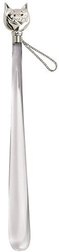 DELFA Design Schuhanzieher Schuhlöffel 50 cm mit Griff Motiv KATZE - transparent