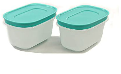 TUPPERWARE Contenitore per congelatore di cristallo di ghiaccio 170 ml (2) bianco menta barattolo di cristallo ghiaccio 33203