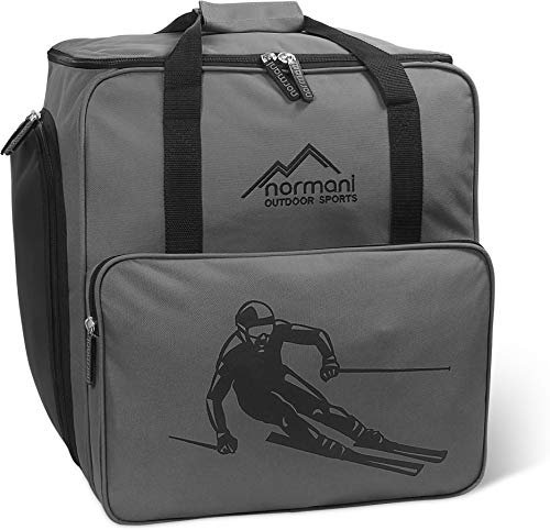 normani Skischuhtasche mit separatem Helmfach und Rucksackfunktion Alpine DEPO Farbe Dunkelgrau