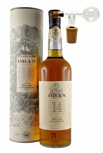 Oban 14 Jahre scotch Single Malt Whisky + 1 Glaskugelportionierer zum feinen Dosieren Genießerset Männergeschenke Geschenkset Whiskey Geschenkidee