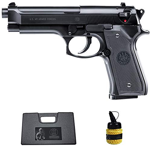 Pistola Beretta M9 WD (6MM) | Arma corta Airsoft (pallini di plastica) + valigetta in PVC + caricatore (Potenza: 0,21 joule)