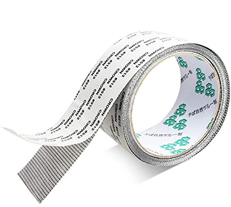 Tiardey 6.7ft Gray Window Screen Repair Tape, Strong Adhesive & Good Fiberglass Covering Wire mesh Repair Kit Tape with Scissors for Screen Door