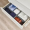 ORLISA 7er Set Schubladen Organizer kompatibel mit MALM Kommode, Faltbare Aufbewahrungsboxen für Kleidung, Geeignet für Schrank und Wickelkommode, Grau