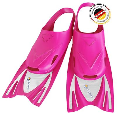 AQUAZON Joy Kinder Schwimmflossen, leicht anzuziehen, superflexibles Material zum Schwimmen und Schnorcheln in trendigen Farben Größen 28 - 35, Farbe:pink, Größe:30/34