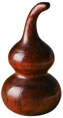 VOSAREA Wooden Gourd Statue Coffee Wood Home Hanging Ornament