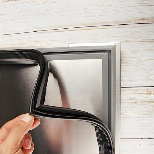 ENOYE Universal Door Seal Set Magnetic Seal Rubber Seal for Clamping in The Fridge,Black