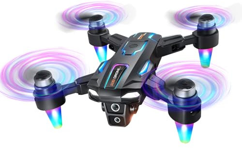 Apritsce Drohne mit Kamera Hd 6k für Kinder, Mini Drone Kinder mit 3D Flips, Faltbare Kinderdrohnen mit Freistehend Display Fernbedienung, Lange Flugzeit Drone für Kinder und Anfänger