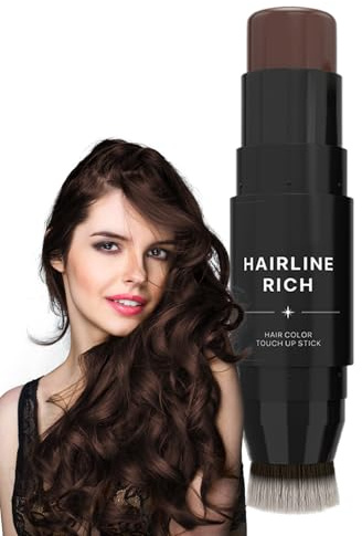 Palabra de color de cabello temporal - bolígrafo de cobertura de raíz de doble extremo | Accesorio cosmético de larga duración, herramienta de retoque rápido, solución de estilo portátil, elección pro