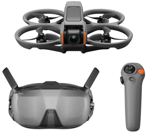 DJI Avata 2 Fly Smart Combo (una batteria), drone FPV con fotocamera 4K, esperienza immersiva, paraeliche integrati, FOV da 155°, drone con fotocamera con Goggles N3 e RC Motion 3