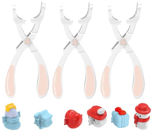 Genérico Pince pour Boules de Neige - Thème de Noël Amovible | Jouets Moulants pour Faire des Boules de Neige pour garçons et Filles, Noël, fête des, Anniversaire et Nouvel an