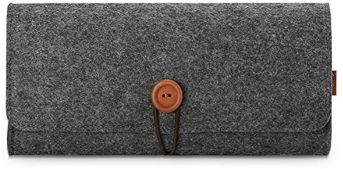 ProCase Housse Antichoc pour Nintendo Switch Lite en 2019, Pouchette de Protection Portable en Feutre Léger avec 5 Emplacements de Cartouches de Jeu-Gris foncé