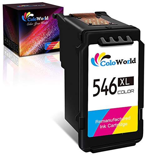 ColoWorld Remanufacturado 546 XL Color Cartuchos de Tinta para Canon 546 CL-546XL para Canon Pixma MX495 TR4550 TS3450 MG2450 MG2500 MG2550 TS3150 TS3350 MG3050 MG2550S TS305 MG2555S IP2850 Impresora