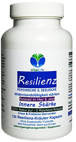 RESILIENZ & SELBSTBEWUSSTSEIN stärken + PSYCHISCHE Widerstandskraft & SEELISCHE Belastbarkeit fördern - Mentale ABHÄRTUNG - Mehr ERFOLG 120 Kapseln. NATUR pur. 27190-120
