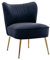 chairus Chaise de Salon en Velours Fauteuil de Chambre Comfortable Chaise Rembourrée Canapé 1 Place (Noir- 1 Piece)