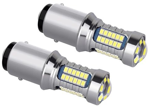 PYRJIN 2Pcs Bay15d P21/5W 12V-24V 1157 Lampadina Led, Super Bright, Bianco 6000K, Per Luci Di Posizione, Luce Dei Freni, Fanali Posteriori, Luci di Marcia Diurna.