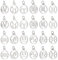 PH PandaHall 24pcs 304 Edelstahl 12 Konstellationen Charms Sternzeichen-Anhänger Charms Flache Runde mit Sternzeichen-Anhängern Astrologie-Horoskop-Anhänger für DIY-Schmuck Handwerk machen