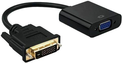 DVI till VGA-adapter – VGA-adapter, DVI till VGA-adapter stöder 1080P HD-upplösning | Multifunktionell till hona DVI-D 24+1 portomvandlare för stationär dator, skärm, projektor, bärbar dator