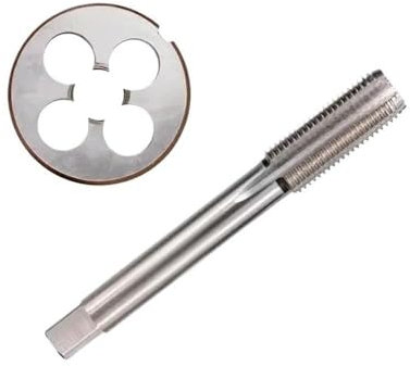 FBANULPEX Set di Maschi e filiere metriche Filiera for Filettatura Tonda, Set di Maschi e filiere for Mano Sinistra(M6x0.75)