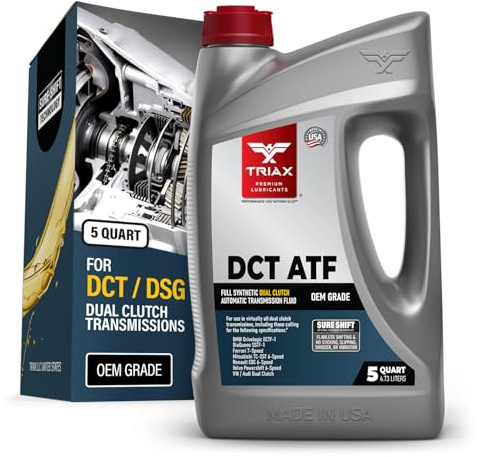 TRIAX DCT ATF - Full Synthetic Dual Clutch Automatic Transmission Fluid - OEM Grade - Compatible with Direct Shift Gearboxes and Dual Clutch Transmissions (5 Quart)