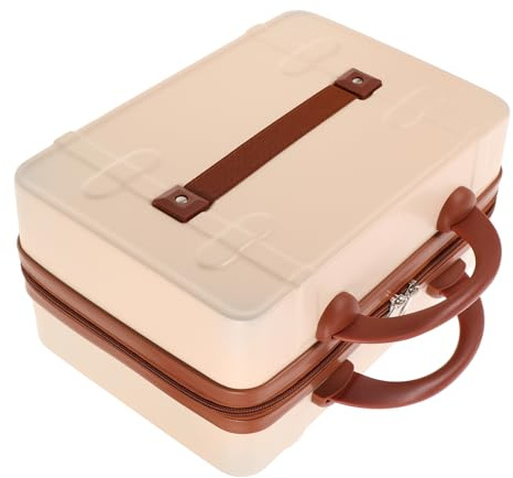 Veemoon Caja De Maquillaje Retro Estuche De Transporte De Organizador De Brochas De Cosméticos Elegante y Portátil para Uso Diario