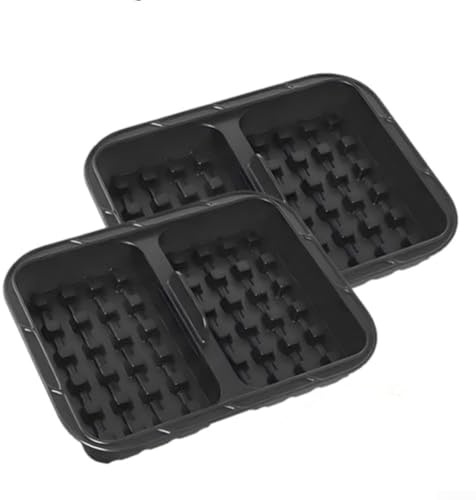 Inserti doppi in silicone per friggitrice ad aria calda, confezione da 2, compatibili con AF400EU AF451EU SL400EU AF500DE per cuocere waffle croccanti in microonde o forno (nero)