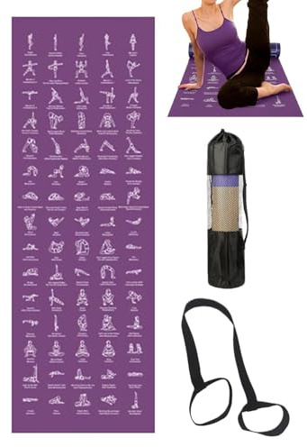 Pilatesmatta Förvaring Halkfri Mjuk | Träningsbred Yogamatta För Resor Gym Studio Pilates Fitness Utomhus Lekplats Balans Knäträning