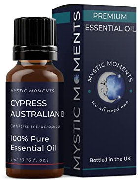 Mystic Moments | Cypress Australian Blue Essential Oil 5ml - Pure & Natural Oil for Diffusers, Aromatherapy & Massage Blends Vegan GMO Free