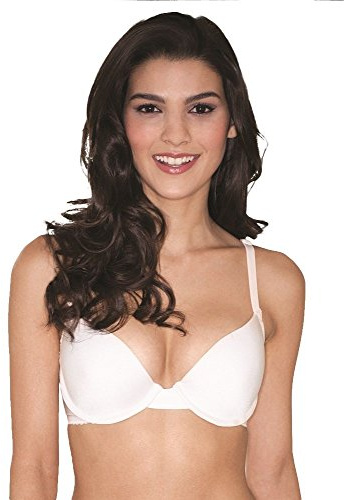MaxCleavage Atomic White Push Up Bra – Seamless Gel Bra Adds 1–2 Cup Sizes – Invisible Under Light Clothing with All-Day Support White (36 B, White)