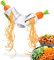 Cafendi | Spiralschneider - 3in1 Hand Spiralschneider für Gemüsespaghetti - Gemüsehobel für Karotte, Zucchini, Gurke, Kartoffel & Gemüsespaghetti