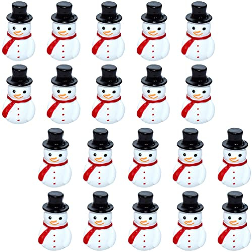 Toyvian Noël Mini Figurines Bonhomme, Neige Ornements Résine Figurines Miniatures de Noël Fée Jardins Maison Poupée Décoration de Gâteau pour DIY Faveurs de Fête Maison Jardin FêTe Accessoires