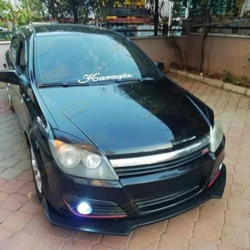 ELIT TUNING STORE Frontstoßstangen-Lippe für Opel Astra H 2004–2010, Karosserie-Set, 6 Farben, Autozubehör, Spoiler, Splitter, Diffusor, Klappe, Sport-Stoßstange, Außenteile, Schwarz, 3 Stück