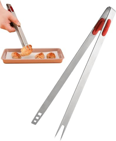 Pinze per friggere, pinze per in acciaio inox | Pinze per in acciaio inox antiscivolo | Pinze da cucina professionali per uso alimentare, morsetti per carn