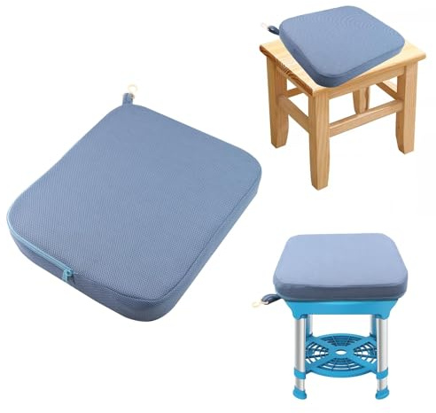 Cuscino per sedia da doccia, cuscino per vasca da bagno e panchina di trasferimento per vasca da bagno, tappetino al ginocchio, cuscino da doccia con ganci, cuscino per sedia da scrivania per