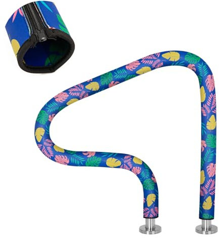 Pool Handrail Covers,8 ft Summer Palm Tree Leaves Pool Railing Covers with Zipper,Slip Resistant Pool Handle Rail Cover,Pool Handle Sleeve Protector.Sleeve Handle for Swimming Inground