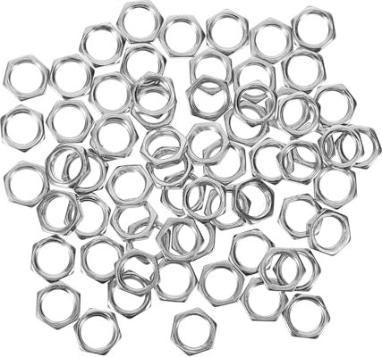 HOMSFOU 100piezas Tuerca Hexagonal De Acero Para Lámpara Tuerca Fina Antideslizante Para Reparación y Montaje De Luminarias Tornillería Para Suministro Diy