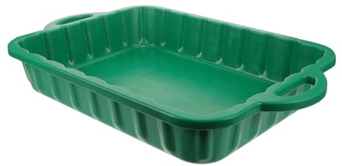 POPETPOP Grande Vaschetta di Raccolta Olio Plastica Spessa Maniglia, Vassoio Raccogli-Gocce per Manutenzione Auto e Cambio Olio, Contenitore per Raccolta Rifiuti Motore e Pulizia Parti Auto
